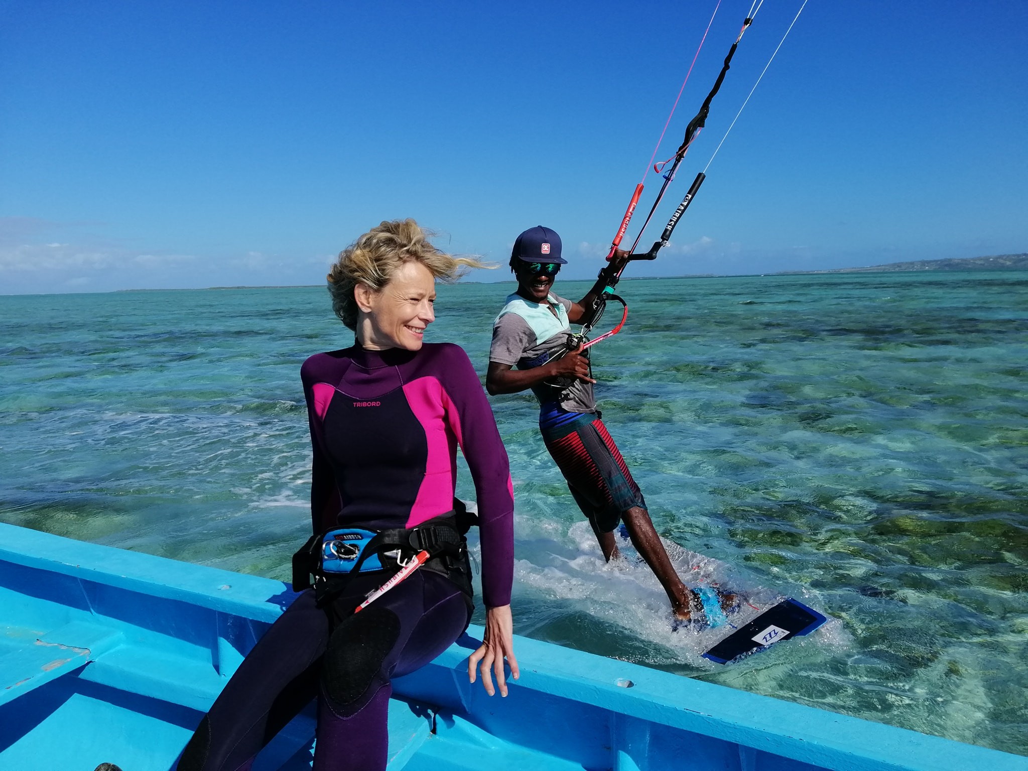 démonstration  kitesurf rodrigues